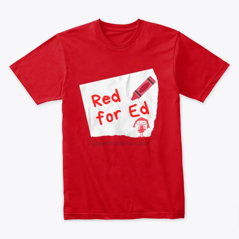 Red for Ed: Crayon Drawing (red)